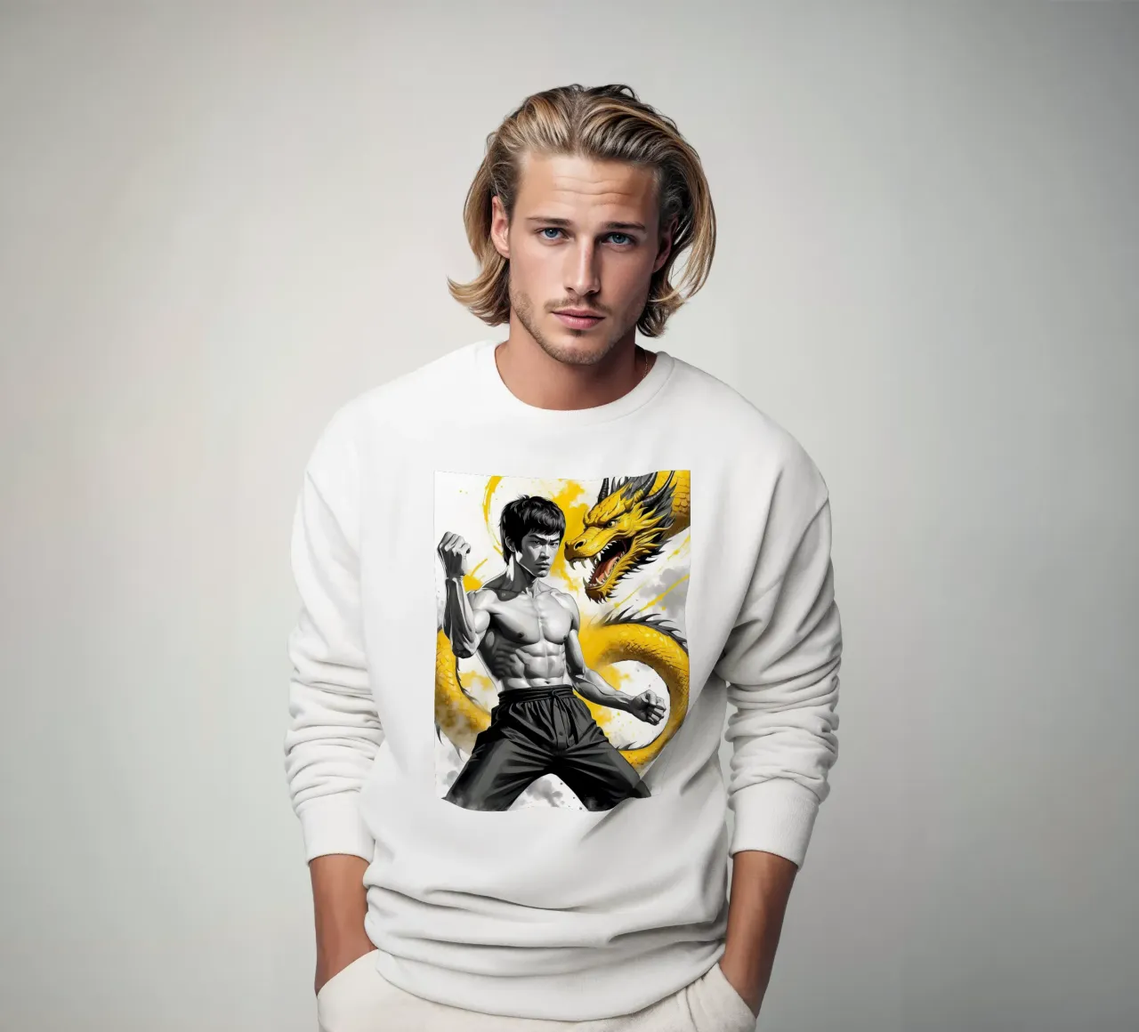 Bruce Lee felpa da 🎁 NOBELART