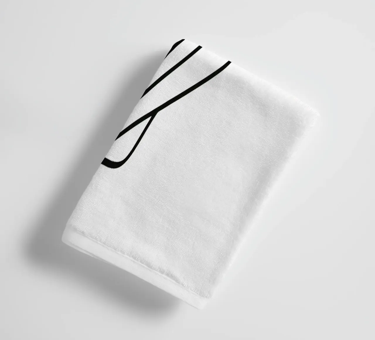 Minimalist shell line art shell mural sea towel by Bold & Simple