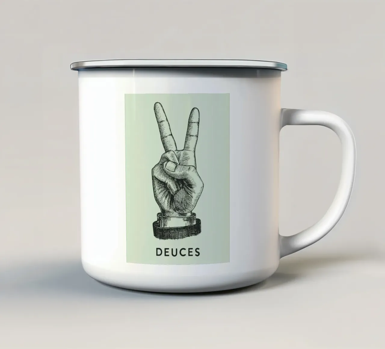 mano di pace dei due tazza in smalto da Shillas