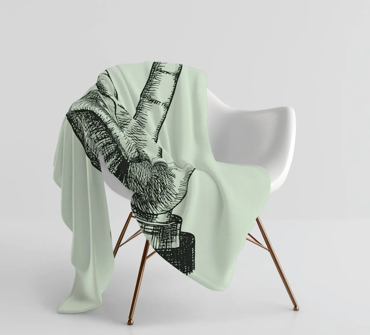 mano di pace dei due coperta in pile da Shillas