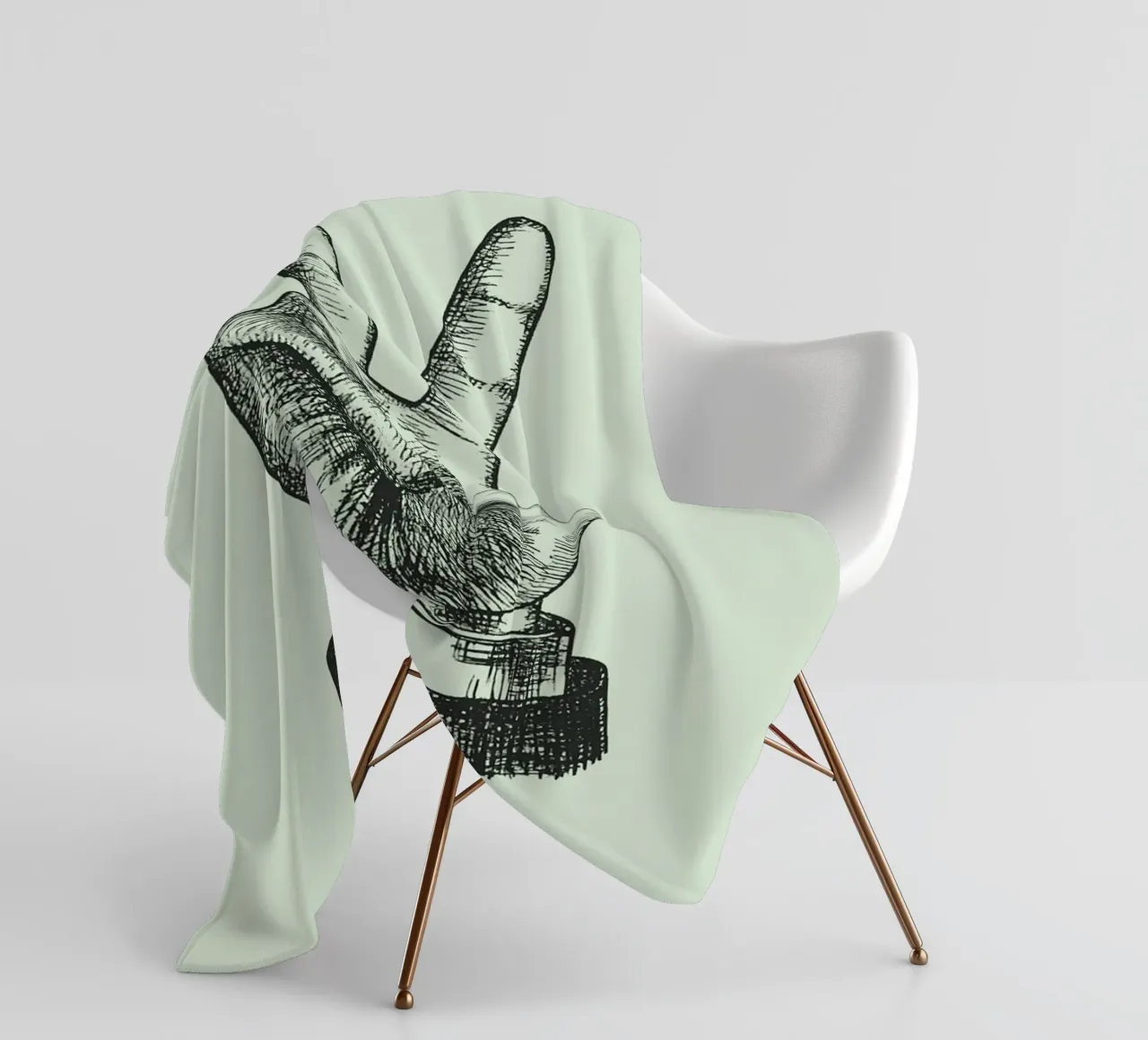 mano di pace dei due coperta in pile da Shillas