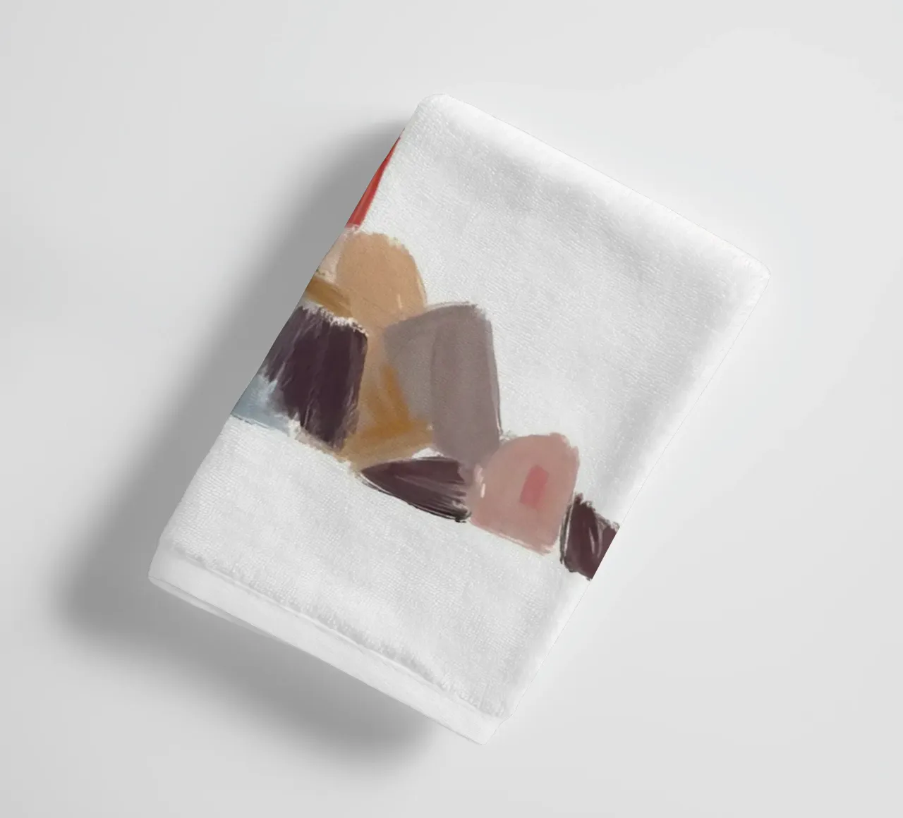 Red and white lighthouse with slogan towel by Coastal Art