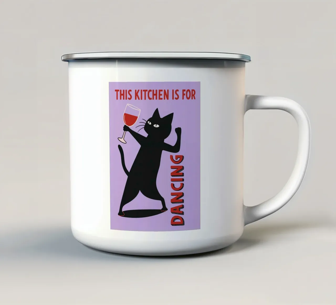 questa cucina è per ballare tazza in smalto da Shillas