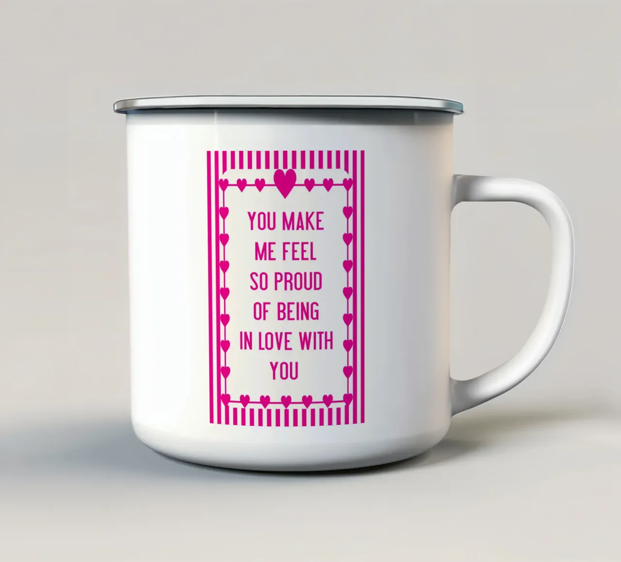 mi fai sentire così orgoglioso tazza in smalto da Shillas