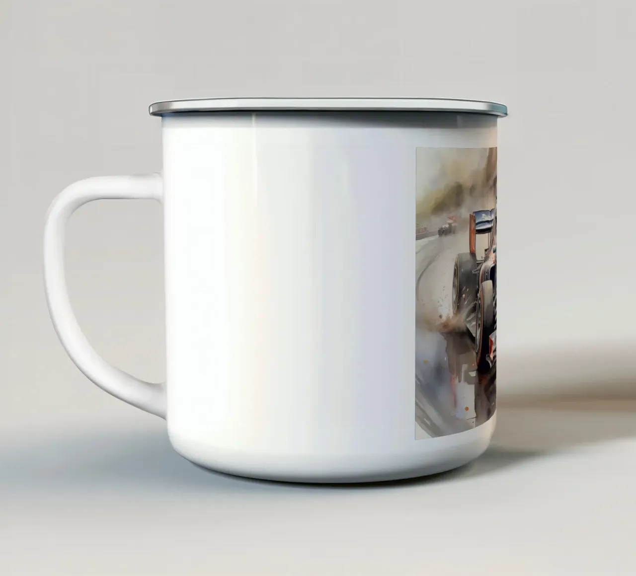 Formula 1 enamel mug by ARTVI-SHOP