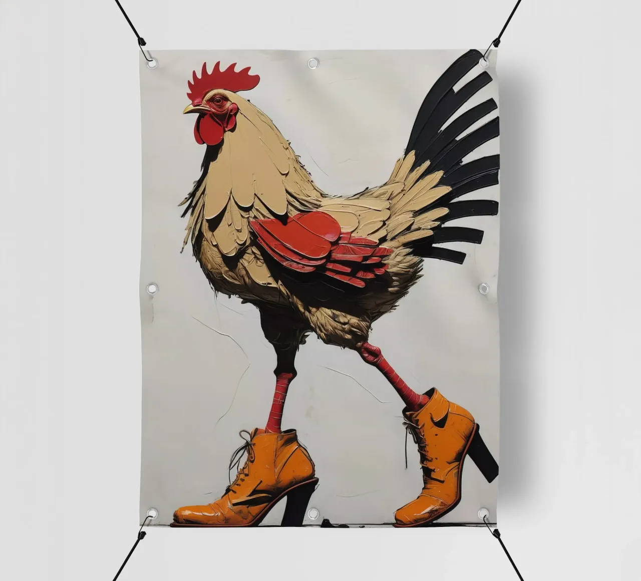 Il pollo con gli stivali telo in pvc da 🎁 ARTVI-SHOP