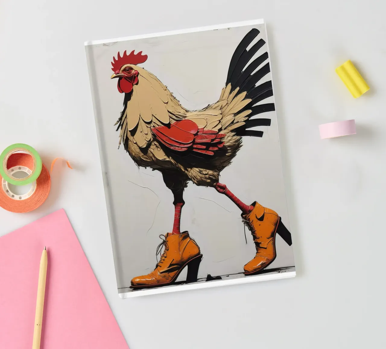 La poule aux bottes carnet de notes de 🎁 ARTVI-SHOP