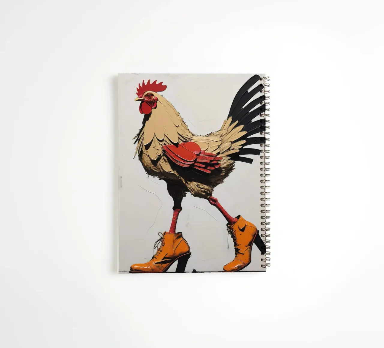The chicken with boots spiral notebook by 🎁 ARTVI-SHOP