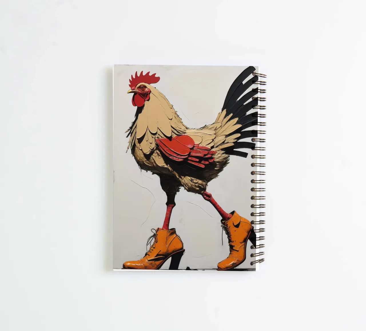 The chicken with boots spiral notebook by 🎁 ARTVI-SHOP