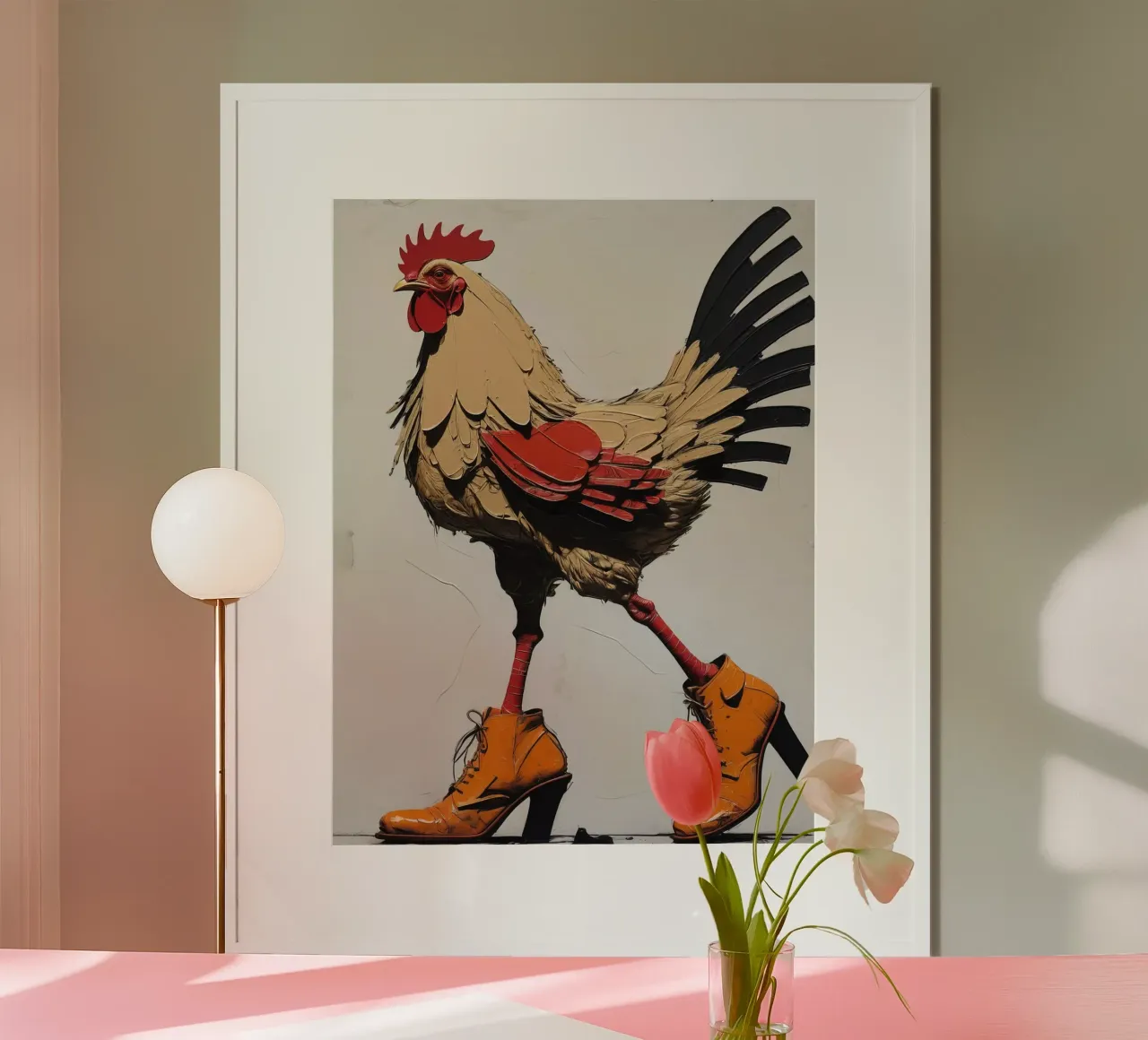 The chicken with boots poster by 🎁 ARTVI-SHOP