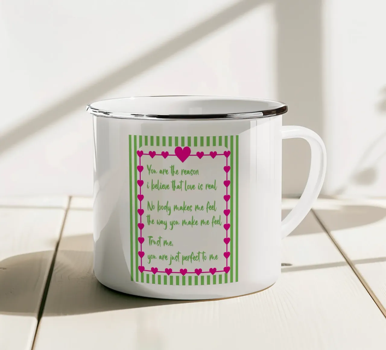 tu sei la ragione tazza in smalto da Shillas