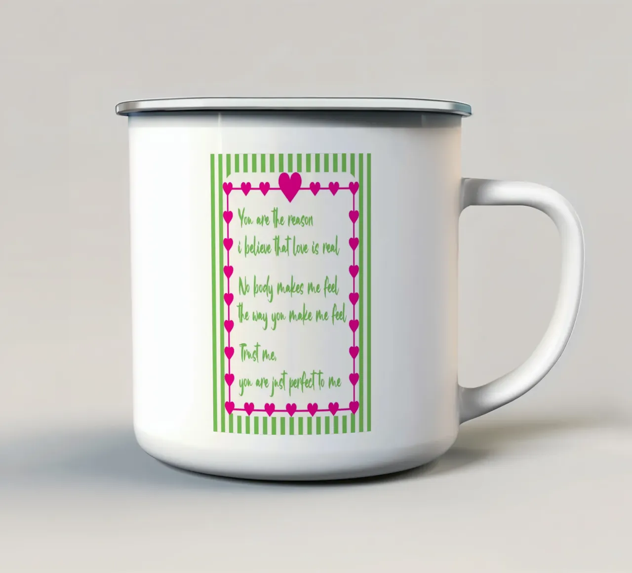 tu sei la ragione tazza in smalto da Shillas