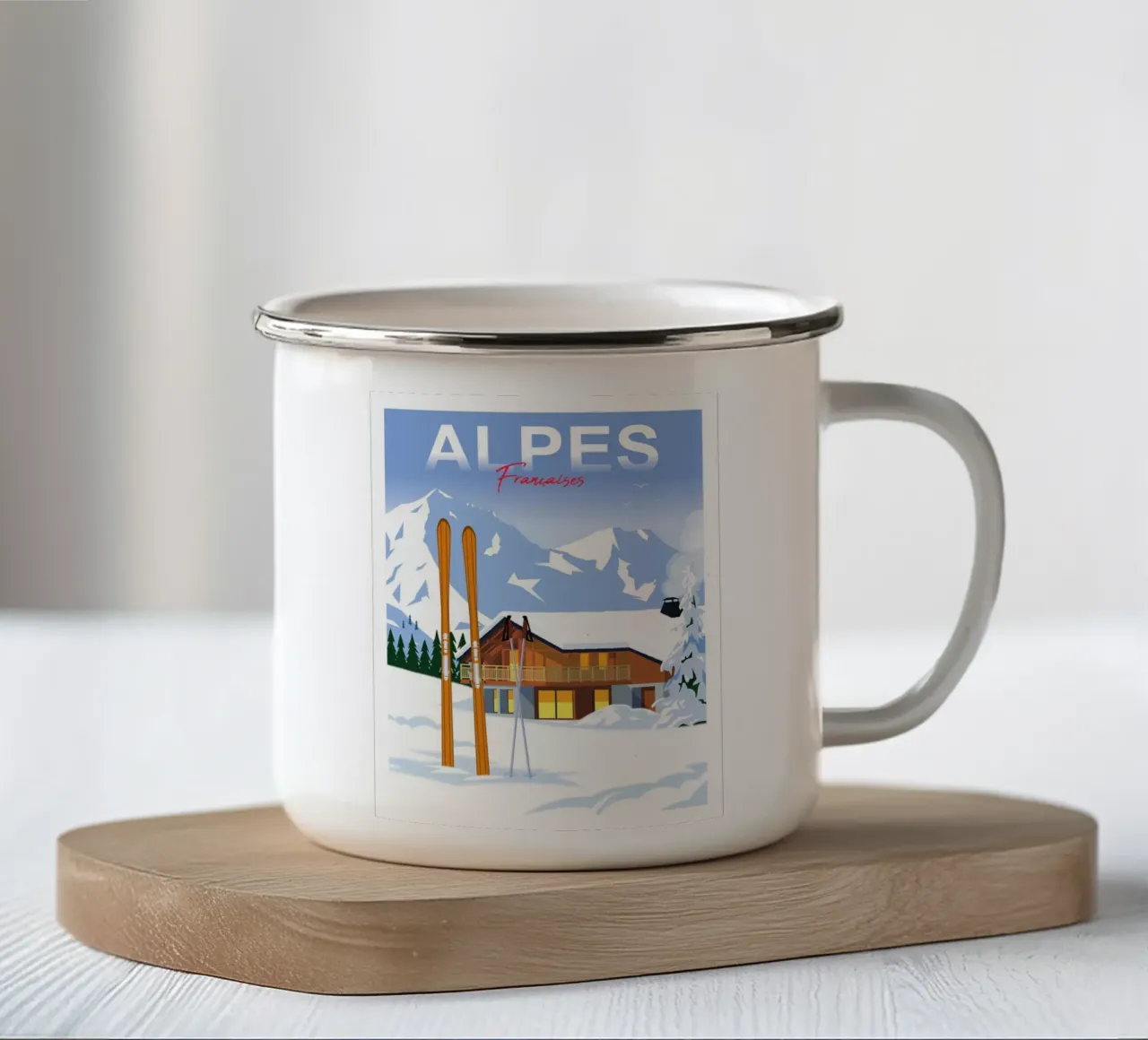 Alpi francesi tazza in smalto da Raphaël Delerue