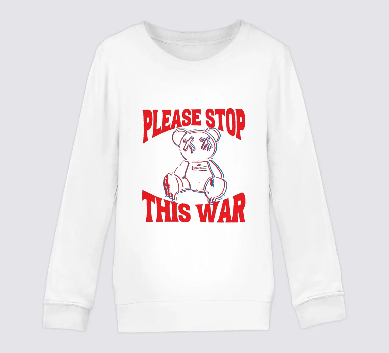 Please Stop This War kids sweatshirt by Gunawan Rb