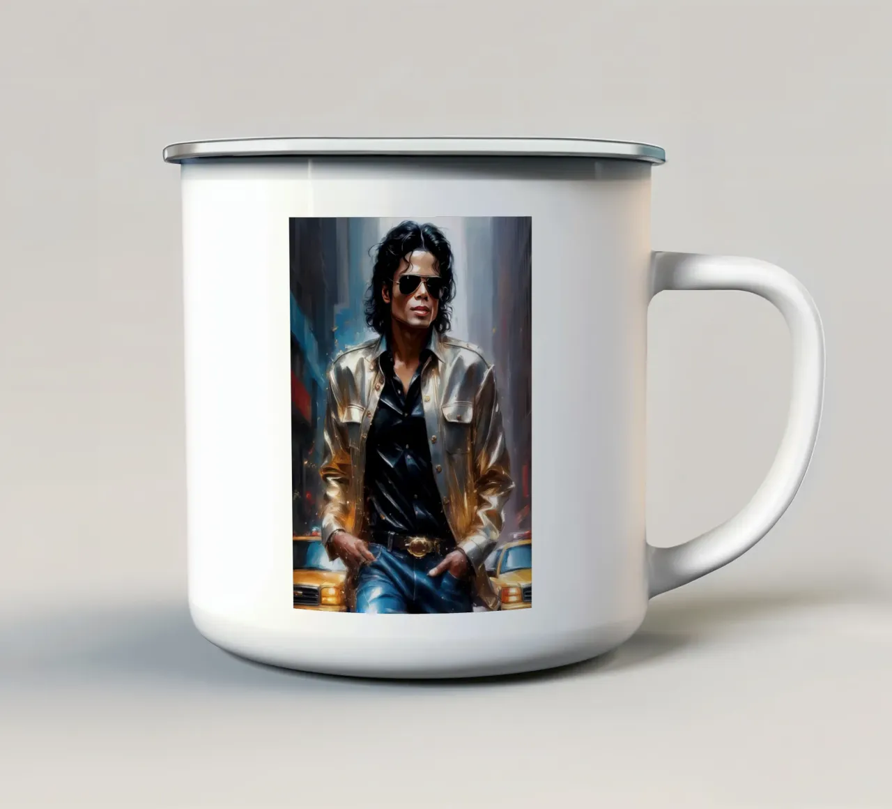 michael jackson tazza in smalto da 🎁 ARTVI-SHOP