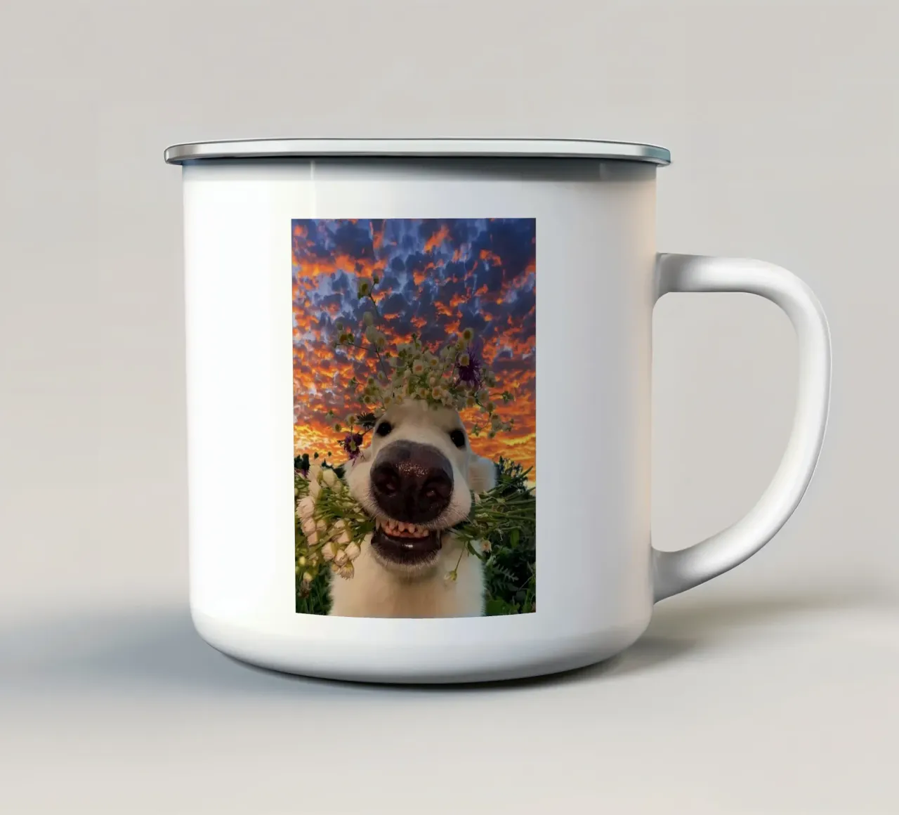 dogs in the twilight tazza in smalto da scoten