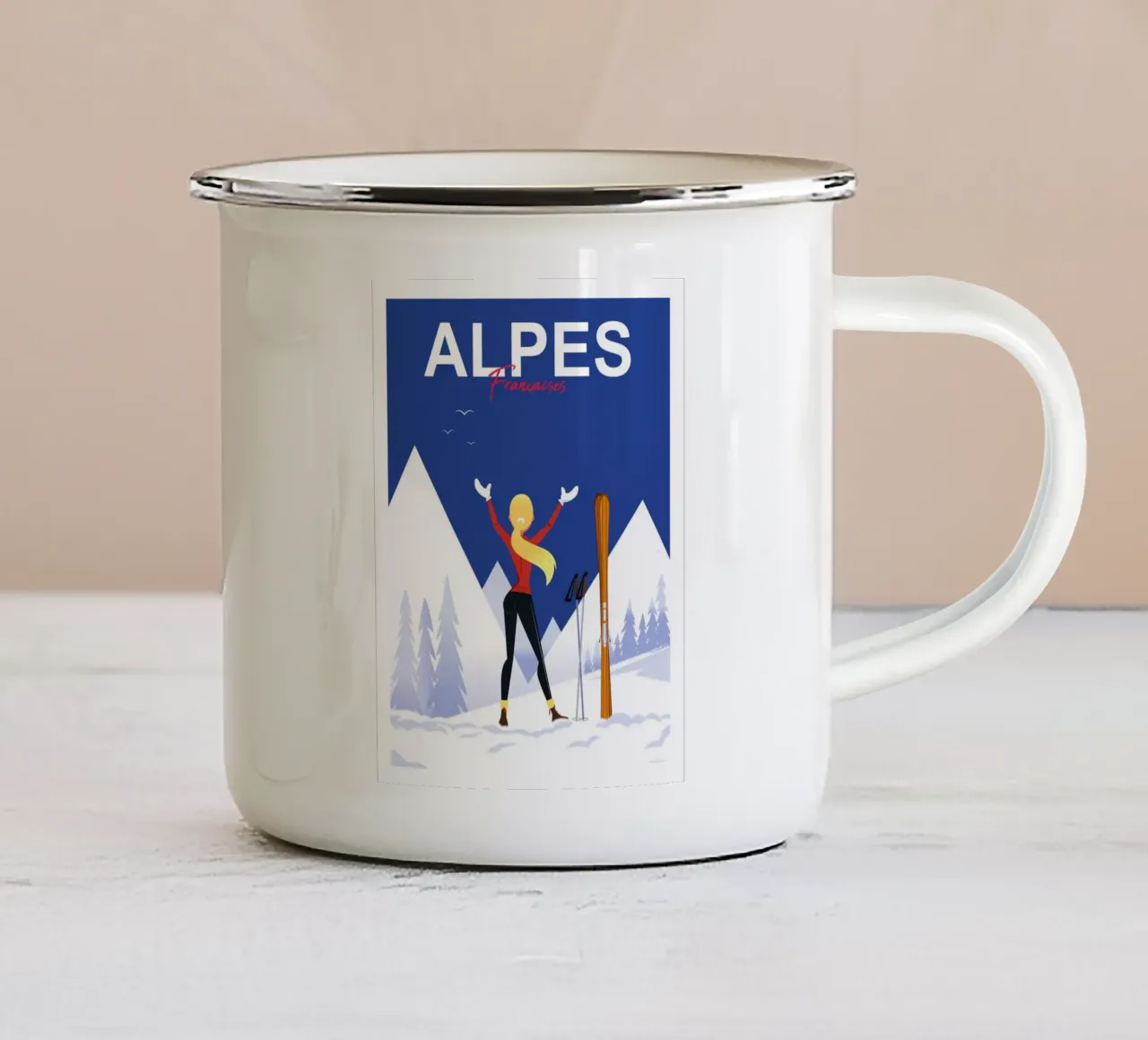 Alpi francesi tazza in smalto da Raphaël Delerue