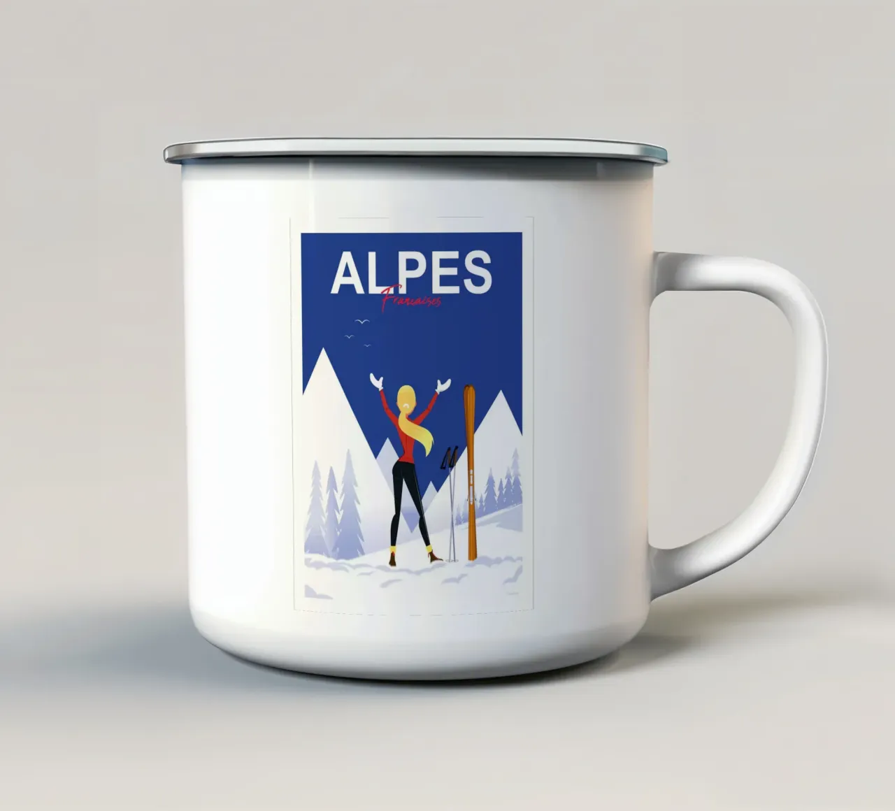 Alpi francesi tazza in smalto da Raphaël Delerue