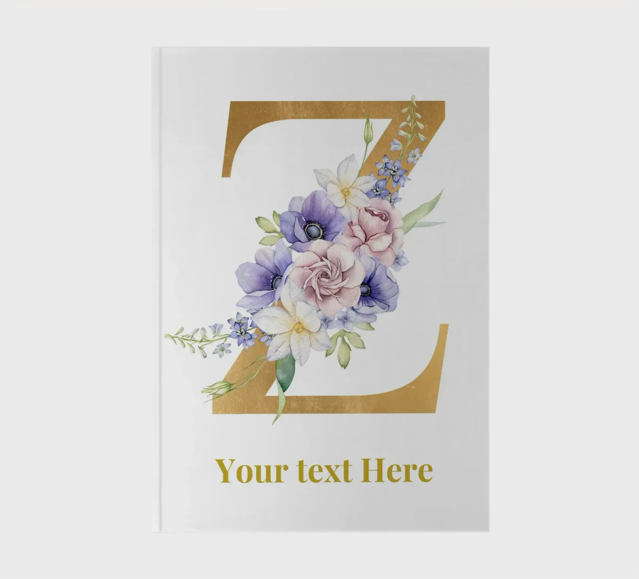 Letter Z, Personalized Name Print, Personalized initial notebook by The Custom Letter