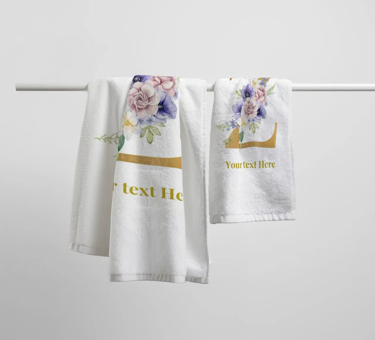 Letter Z, Personalized Name Print, Personalized initial towel by The Custom Letter