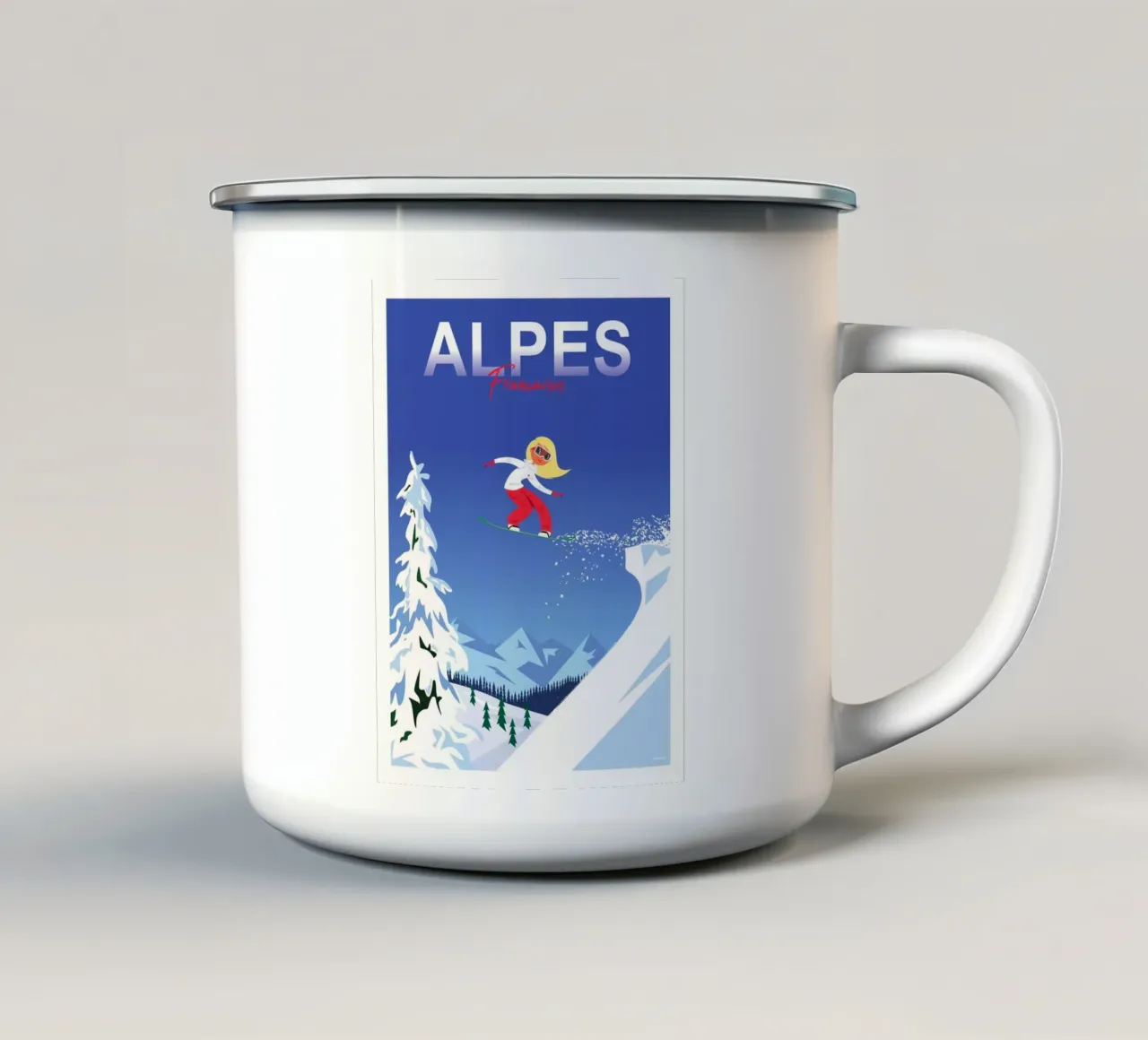 Alpi francesi tazza in smalto da Raphaël Delerue