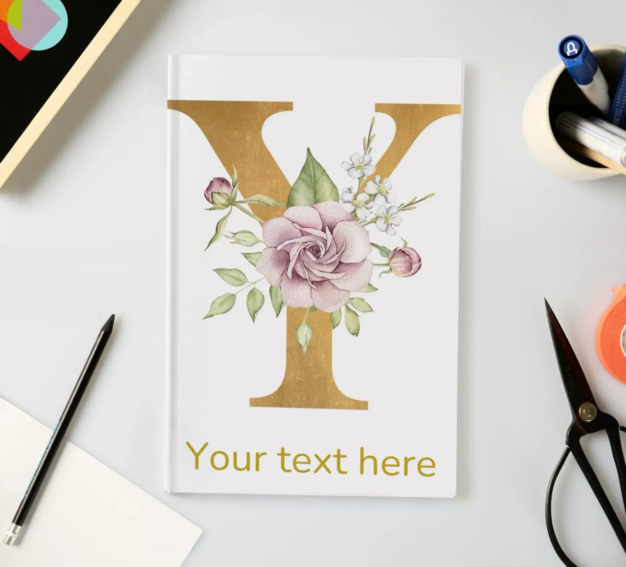 Letter Y, Personalized Name Print, Personalized initial notebook by The Custom Letter