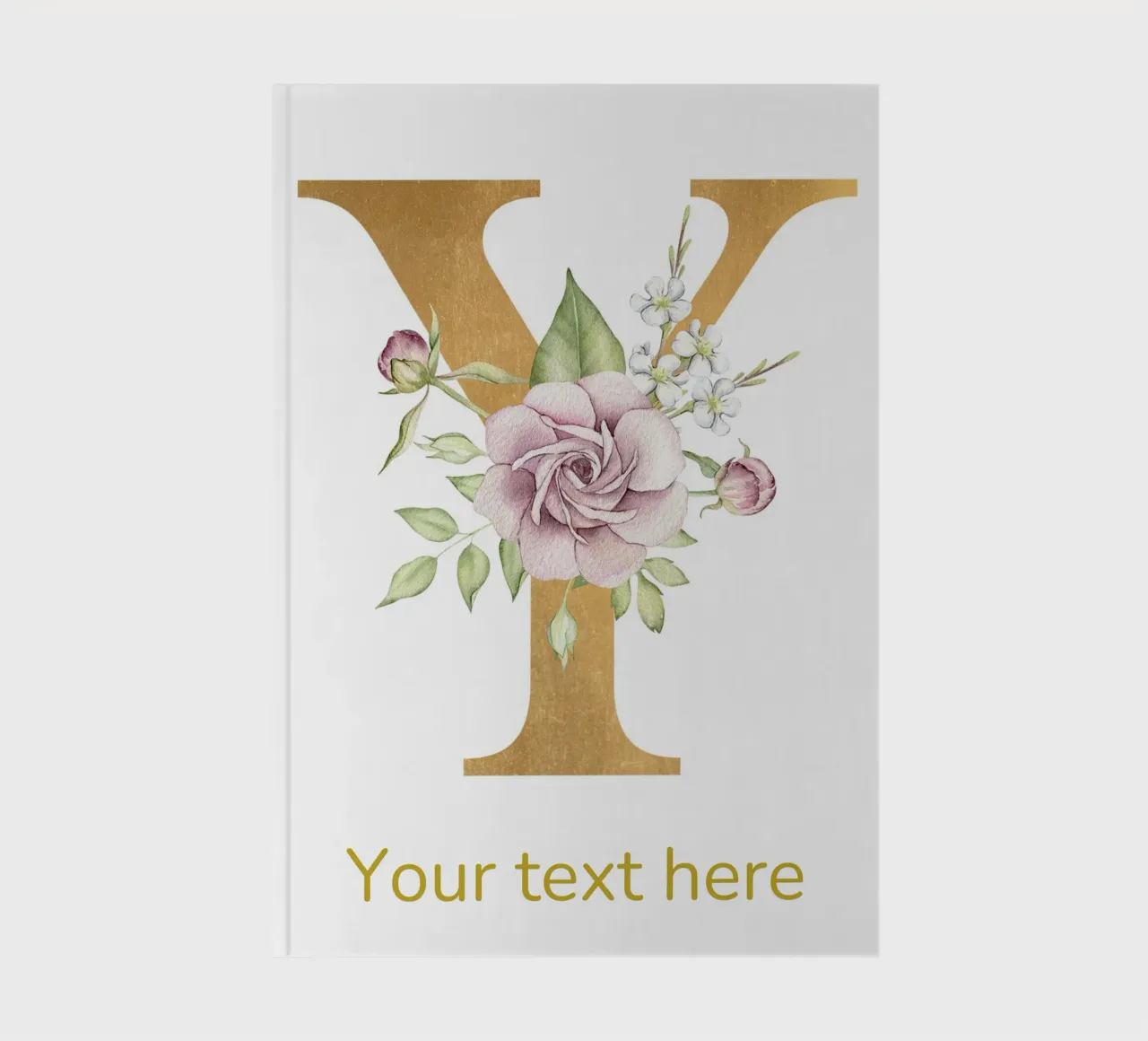 Letter Y, Personalized Name Print, Personalized initial notebook by The Custom Letter