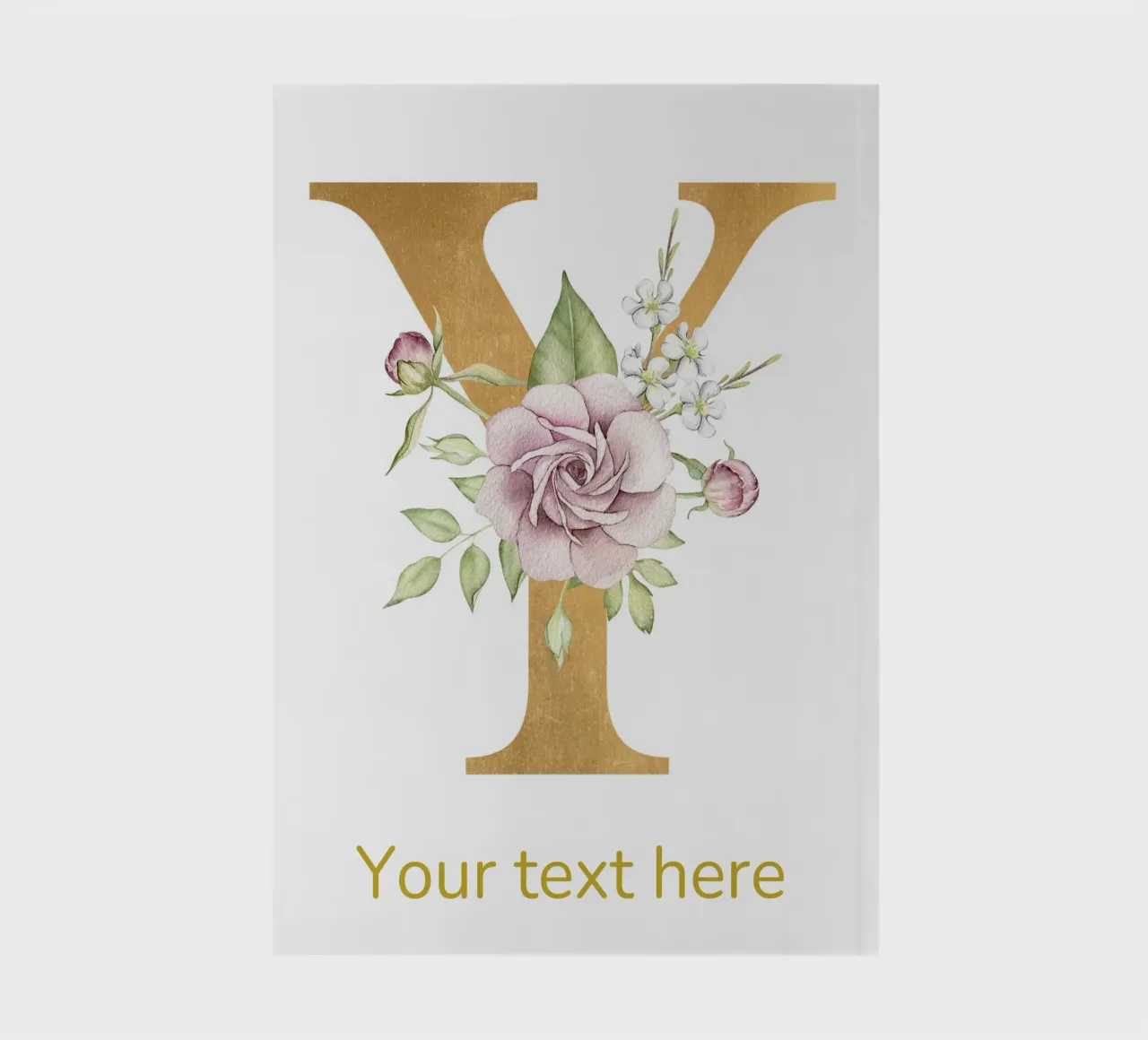 Letter Y, Personalized Name Print, Personalized initial notebook by The Custom Letter