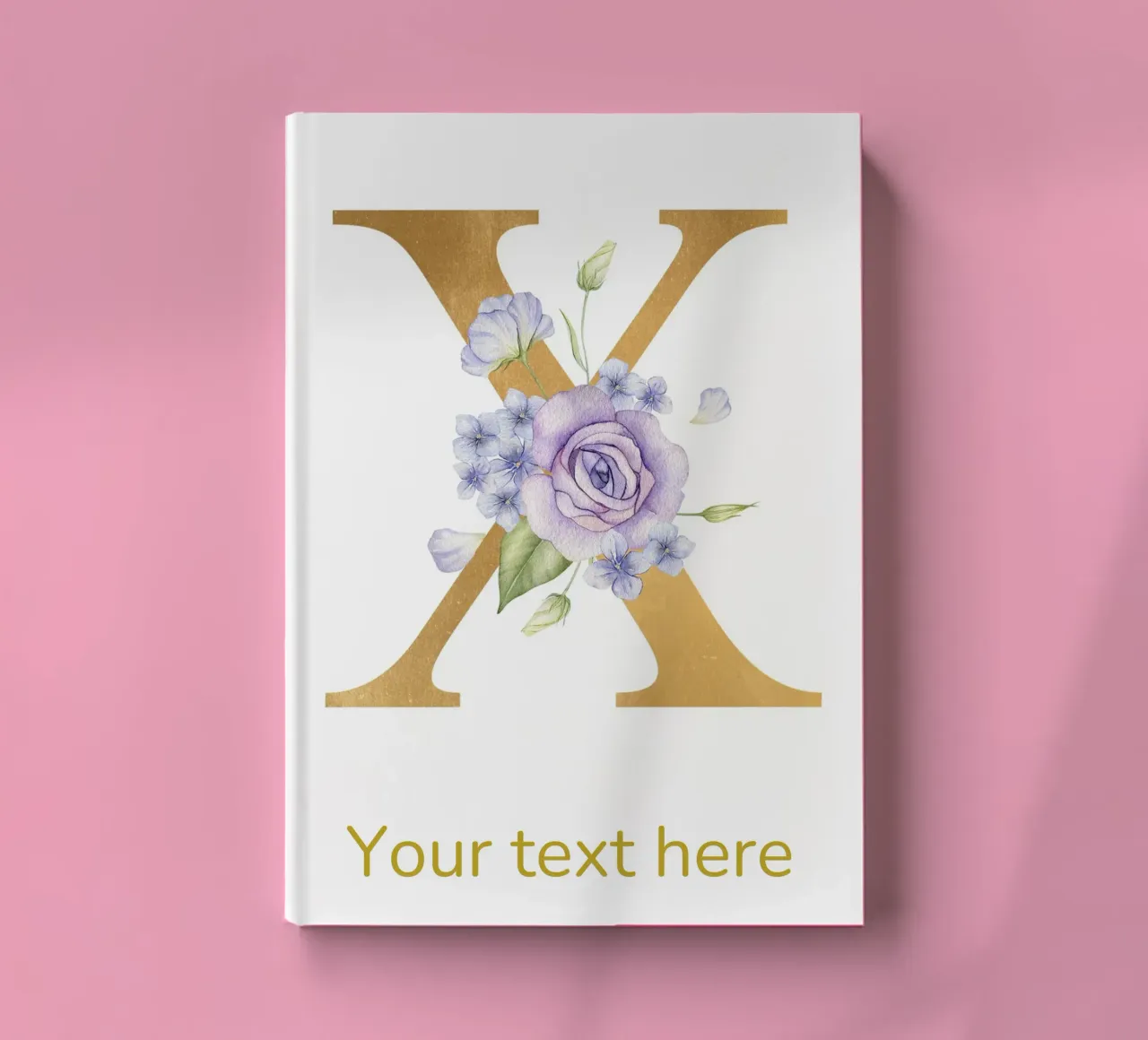 Letter X, Personalized Name Print, Personalized initial notebook by The Custom Letter