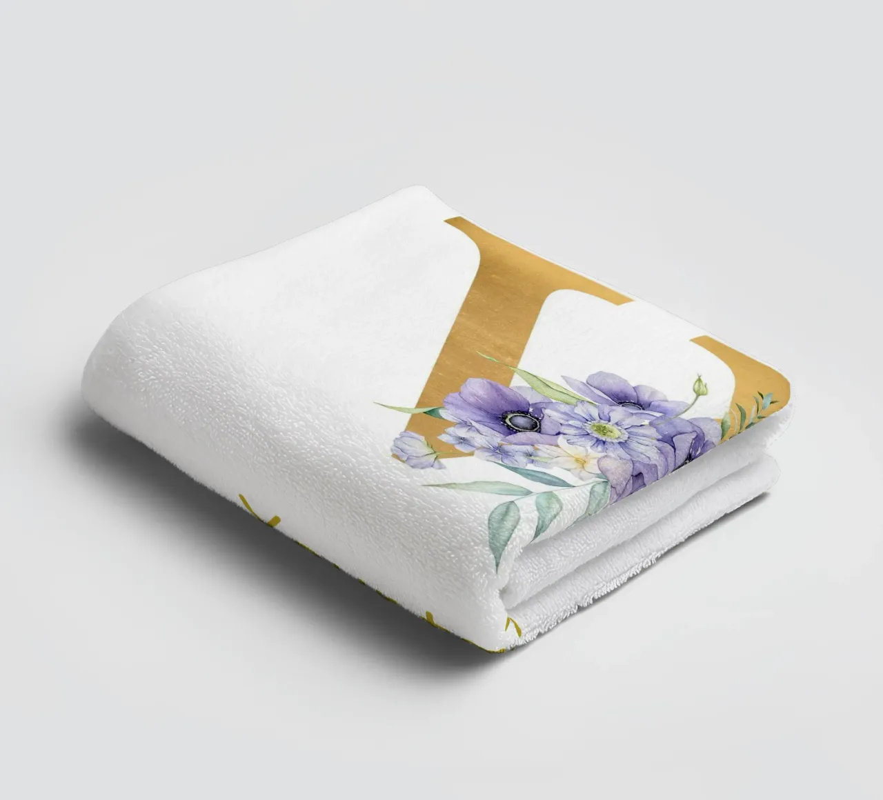 Letter W, Personalized Name Print, Personalized initial towel by The Custom Letter