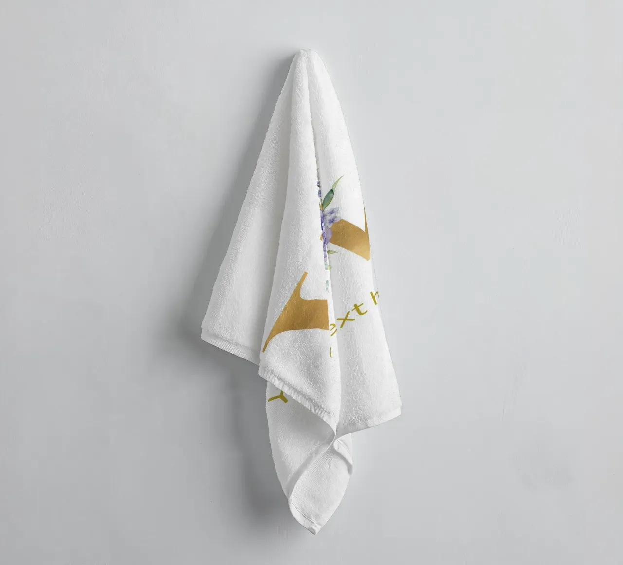 Letter W, Personalized Name Print, Personalized initial towel by The Custom Letter