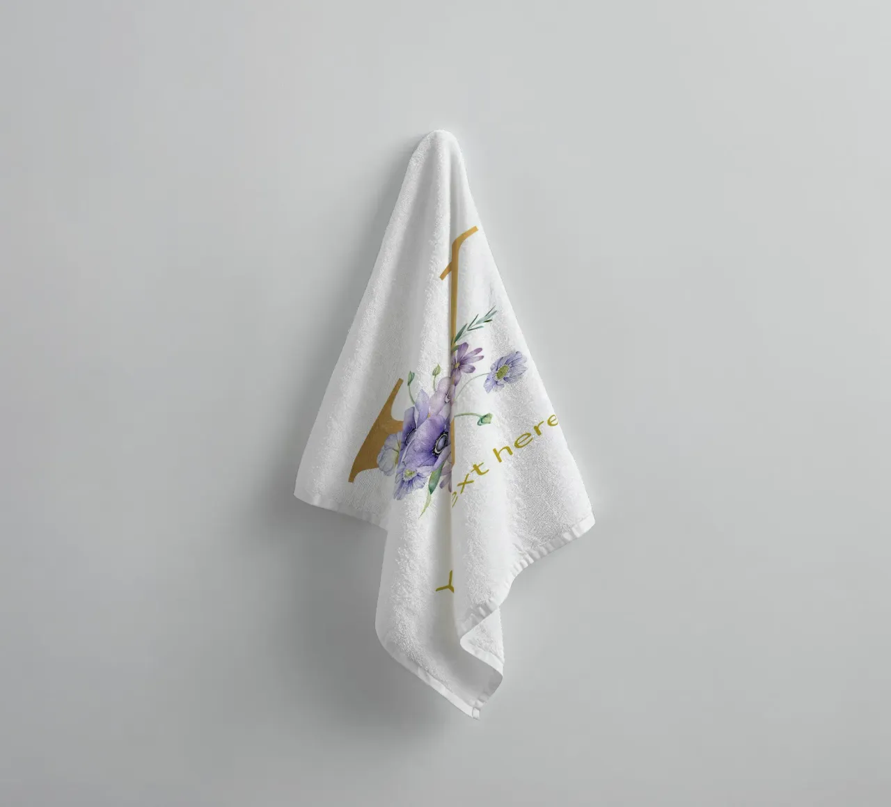 Letter V, Personalized Name Print, Personalized initial towel by The Custom Letter