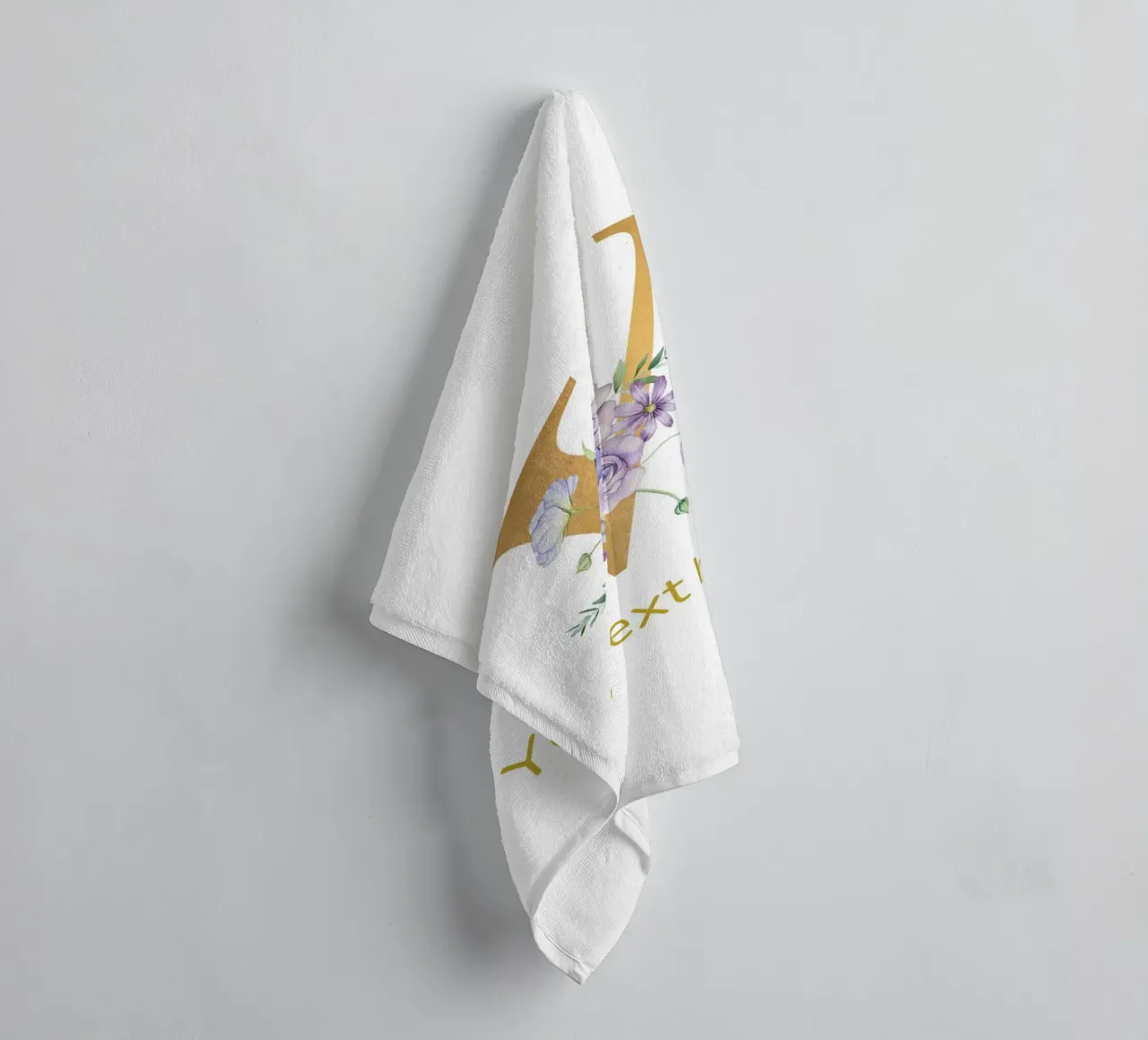 Letter V, Personalized Name Print, Personalized initial towel by The Custom Letter