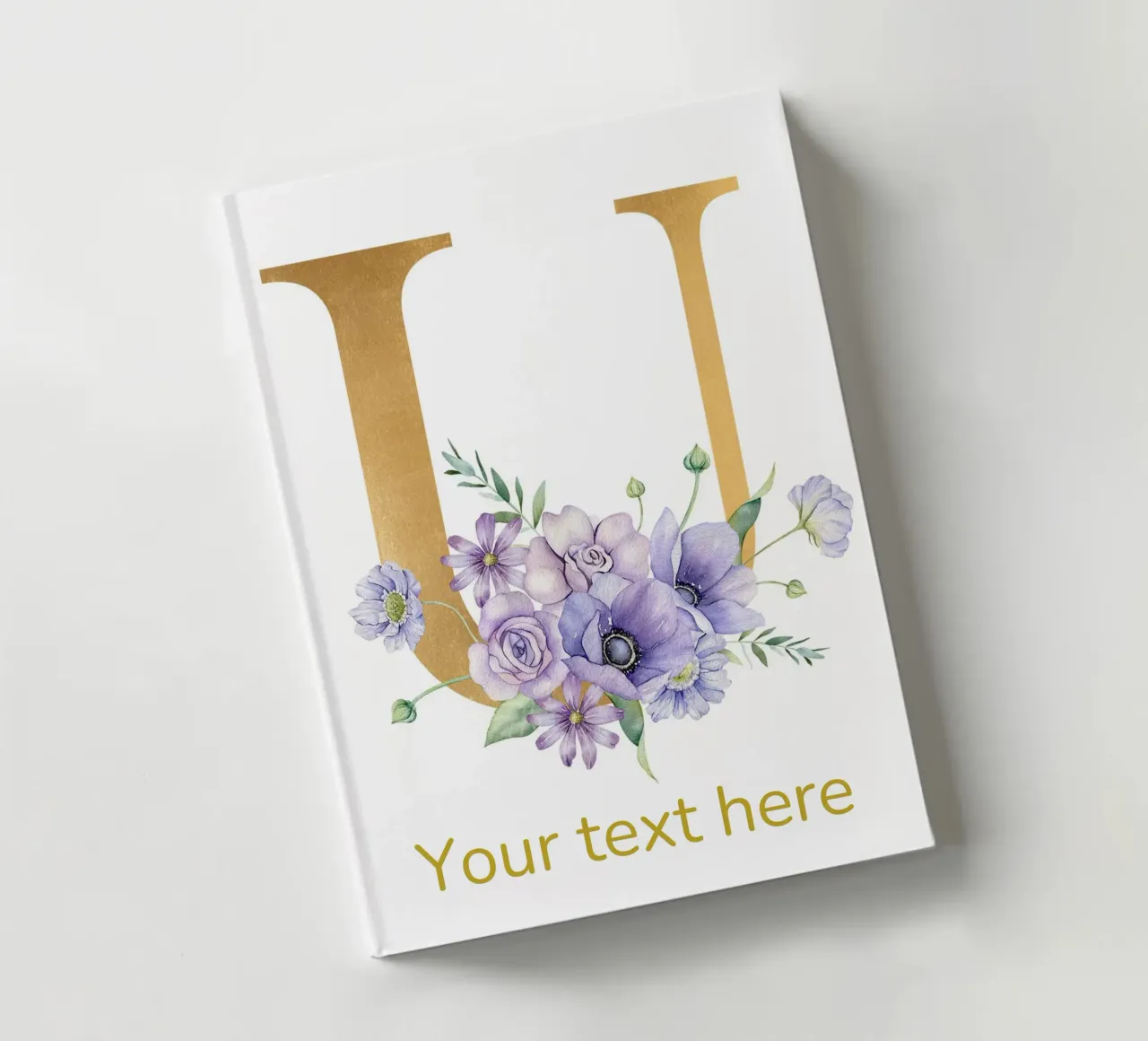 Letter U, Personalized Name Print, Personalized initial notebook by The Custom Letter