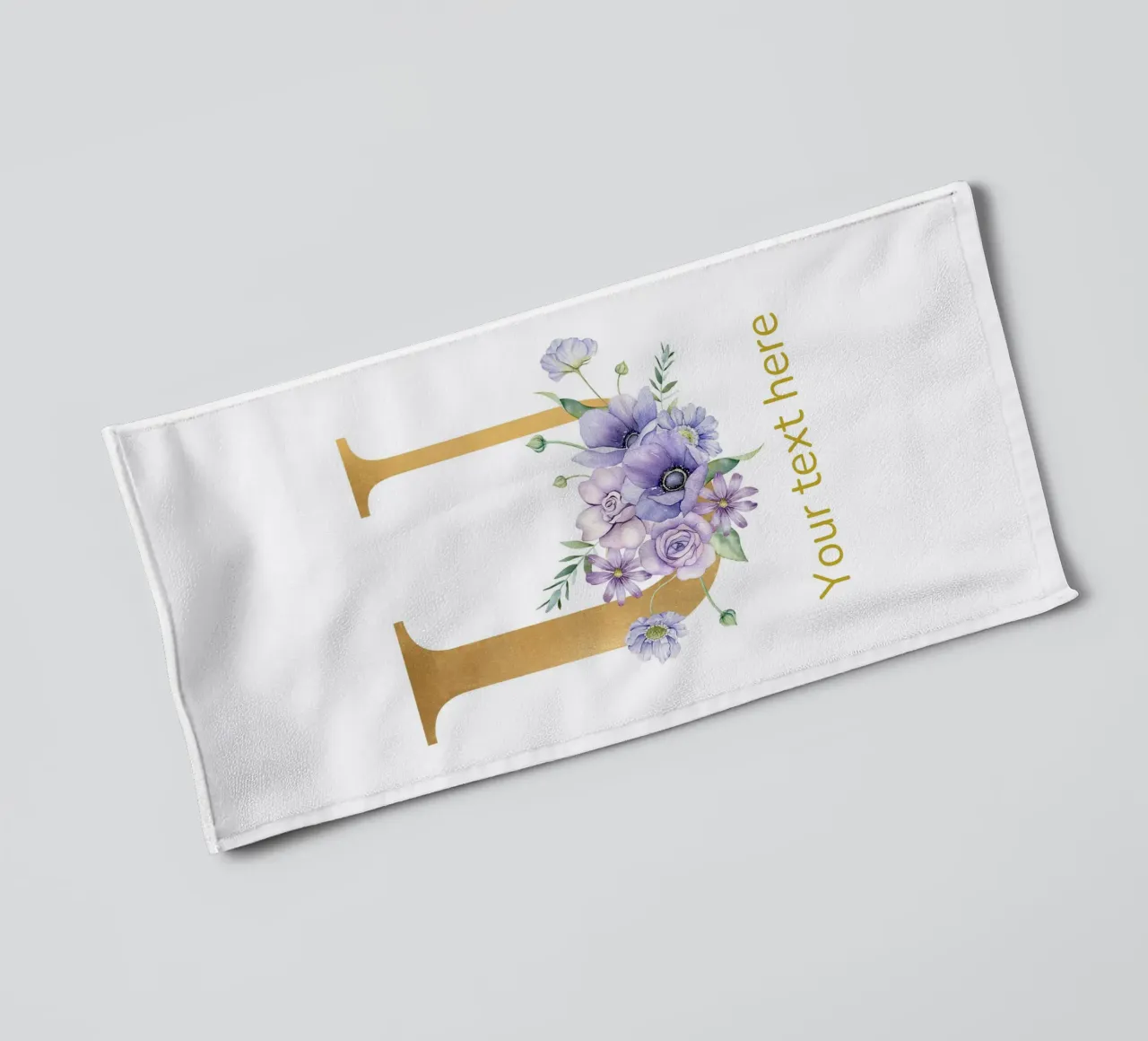 Letter U, Personalized Name Print, Personalized initial towel by The Custom Letter