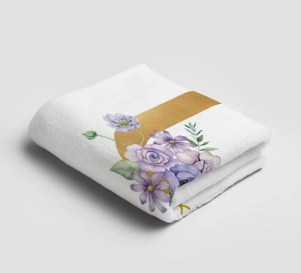 Letter U, Personalized Name Print, Personalized initial towel by The Custom Letter