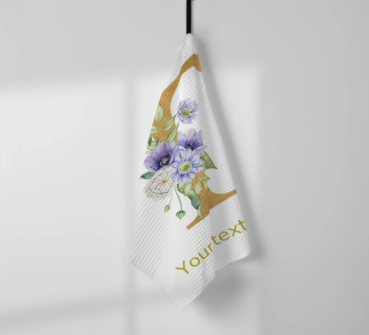 Letter T, Personalized Name Print, Personalized initial tea towel by The Custom Letter