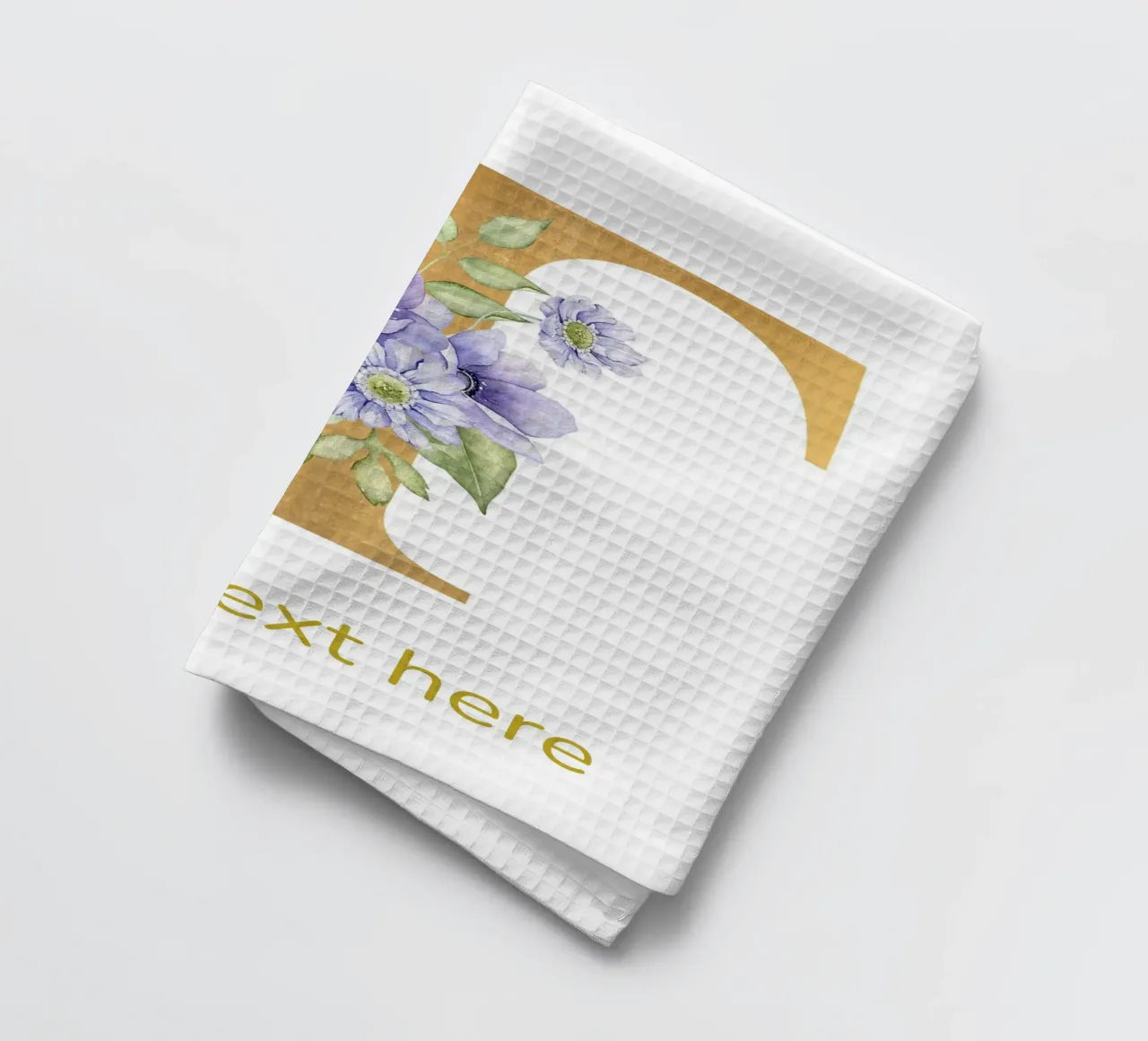 Letter T, Personalized Name Print, Personalized initial tea towel by The Custom Letter