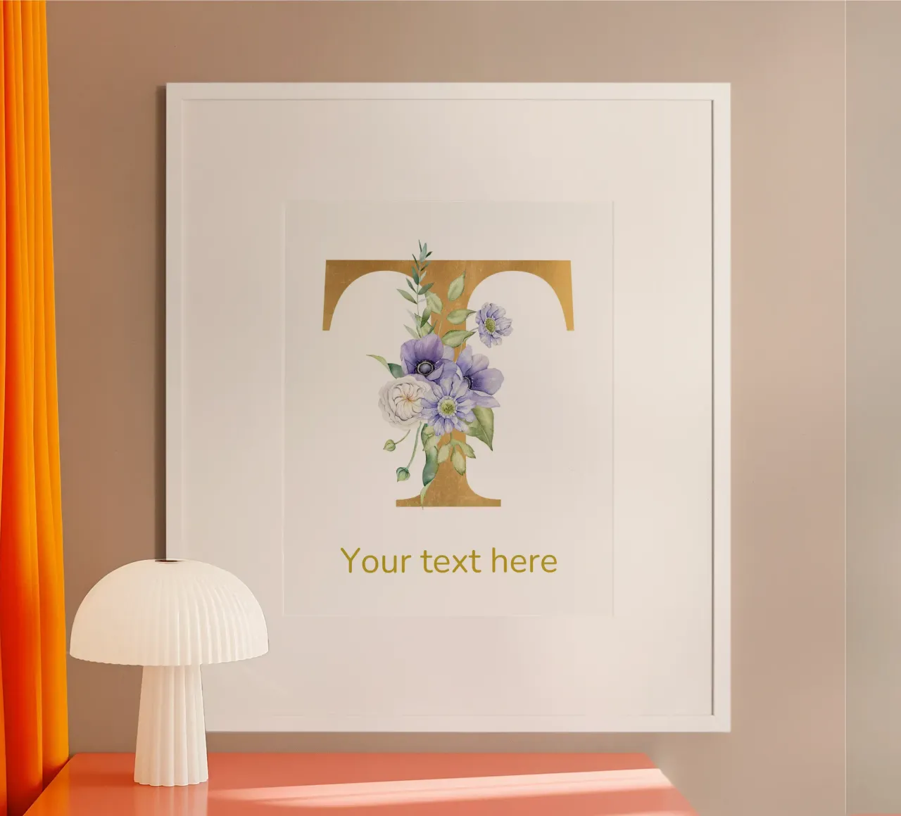 Letter T, Personalized Name Print, Personalized initial hahnemühle by The Custom Letter