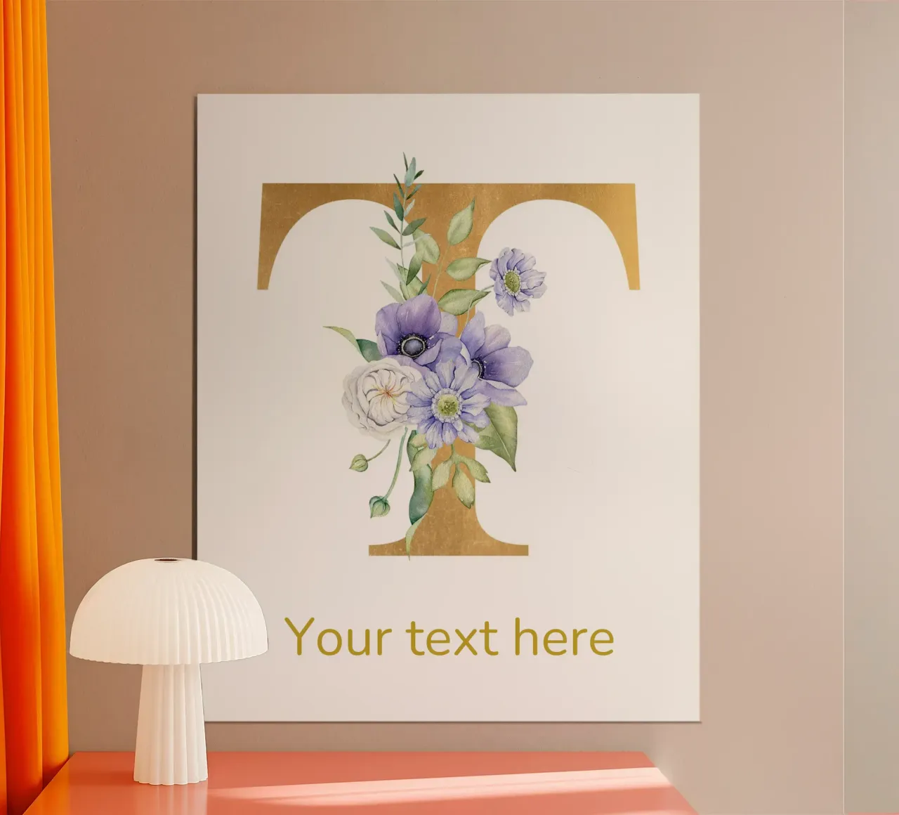 Letter T, Personalized Name Print, Personalized initial hahnemühle by The Custom Letter