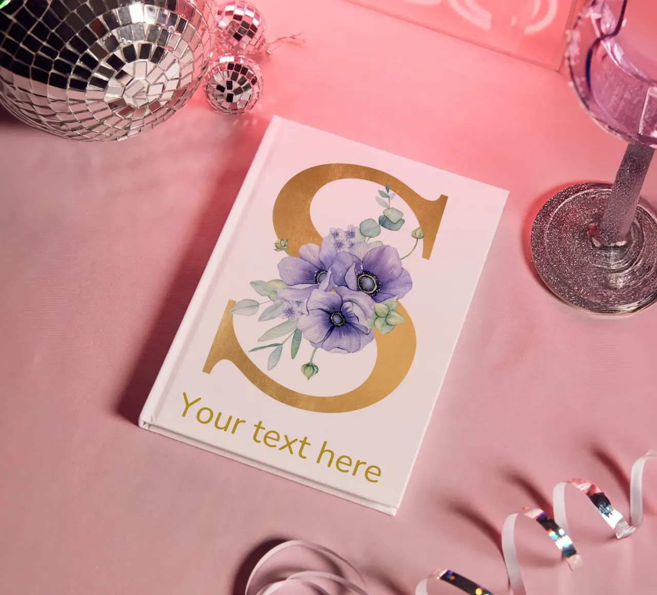 Letter S, Personalized Name Print, Personalized initial notebook by The Custom Letter