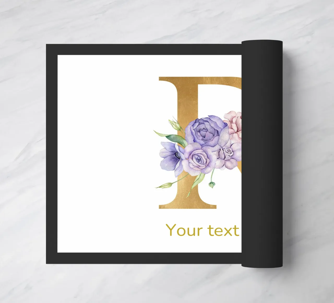 Letter R, Personalized Name Print, Personalized initial doormat by The Custom Letter