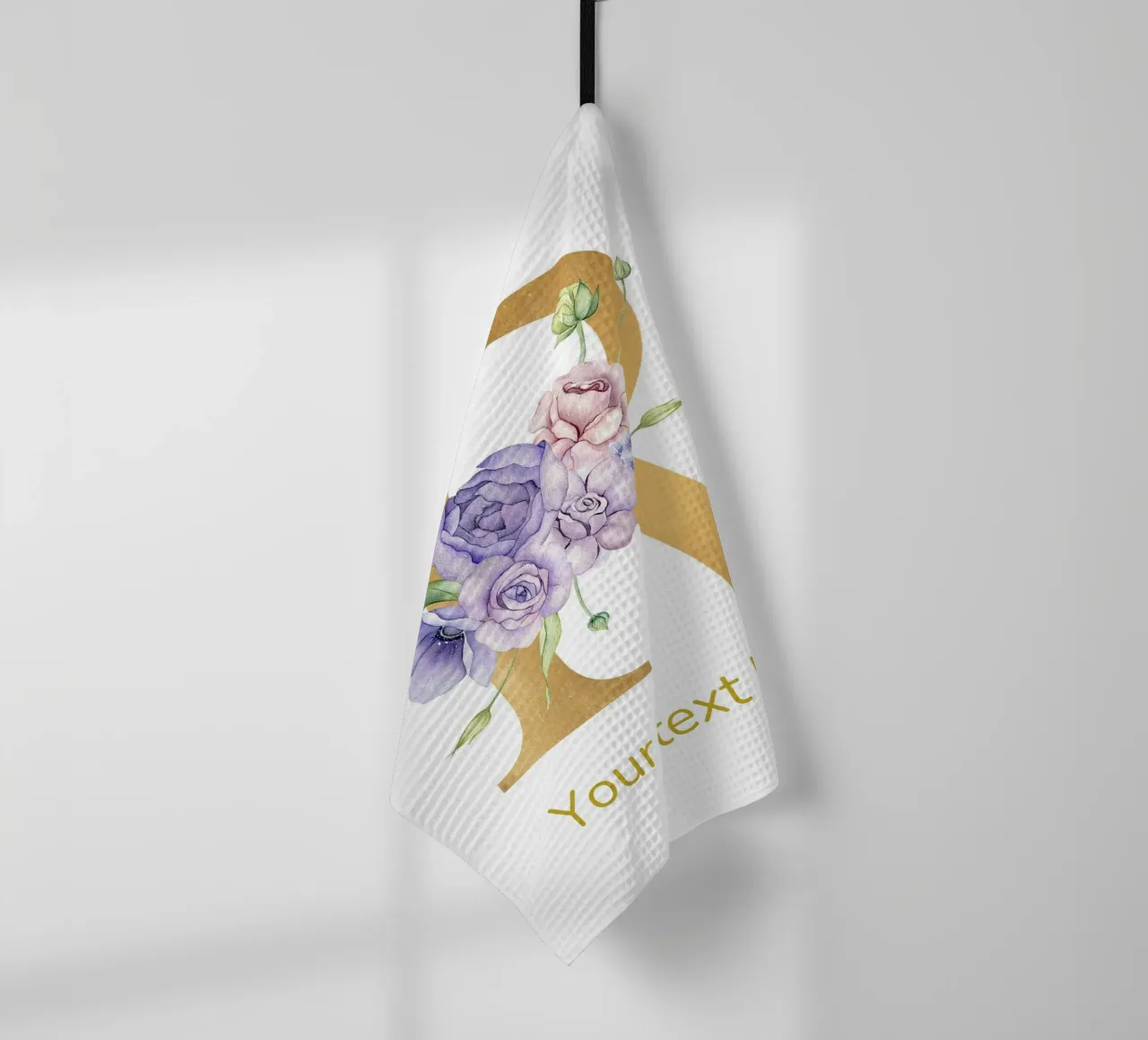 Letter R, Personalized Name Print, Personalized initial tea towel by The Custom Letter