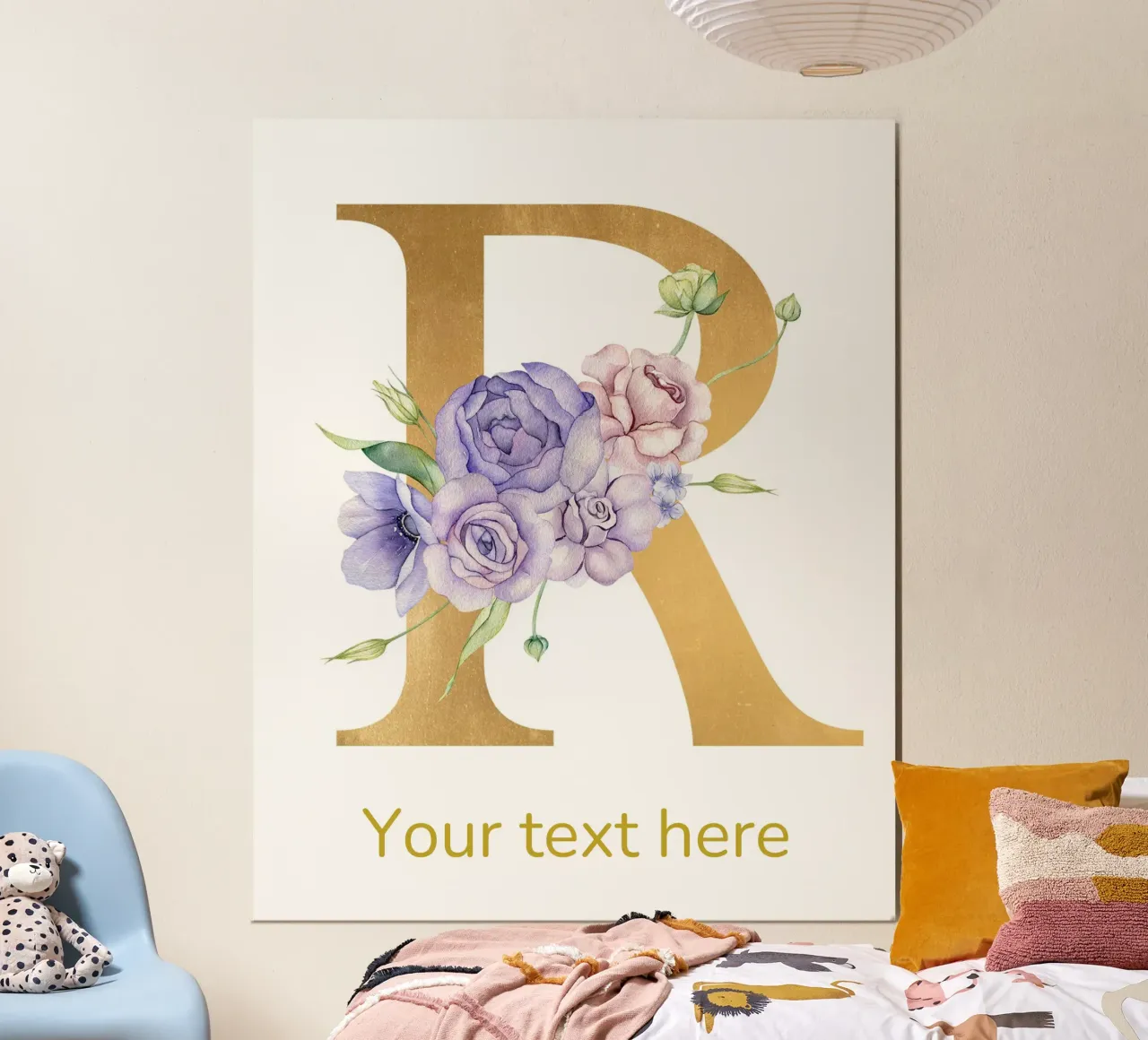 Letter R, Personalized Name Print, Personalized initial hahnemühle by The Custom Letter