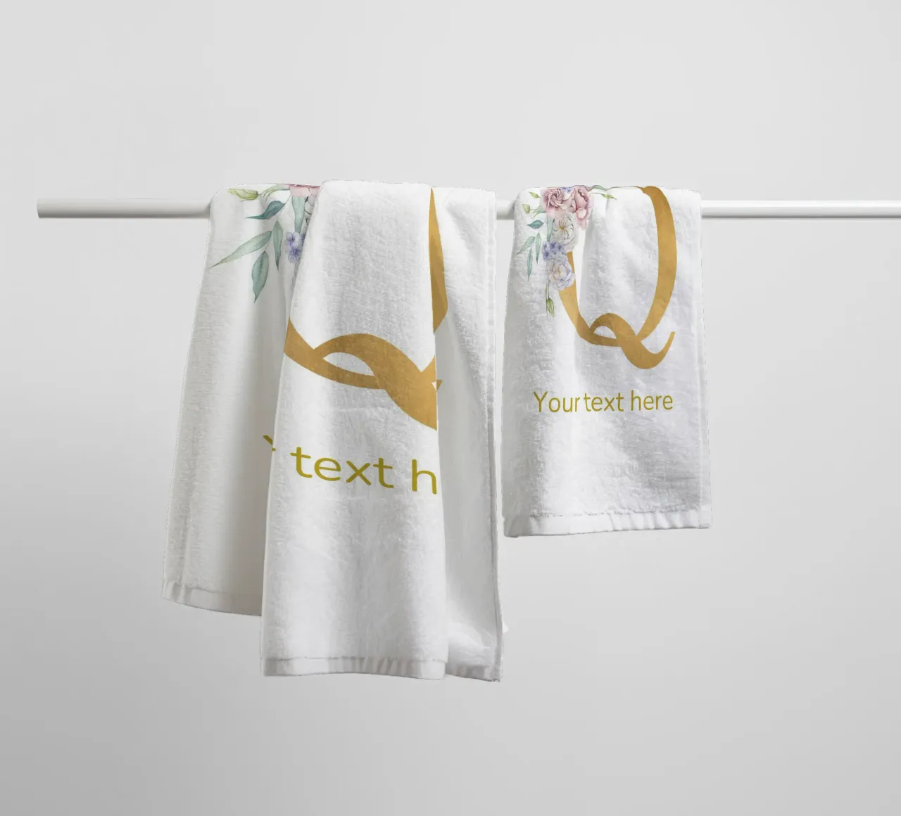 Letter Q, Personalized Name Print, Personalized initial towel by The Custom Letter