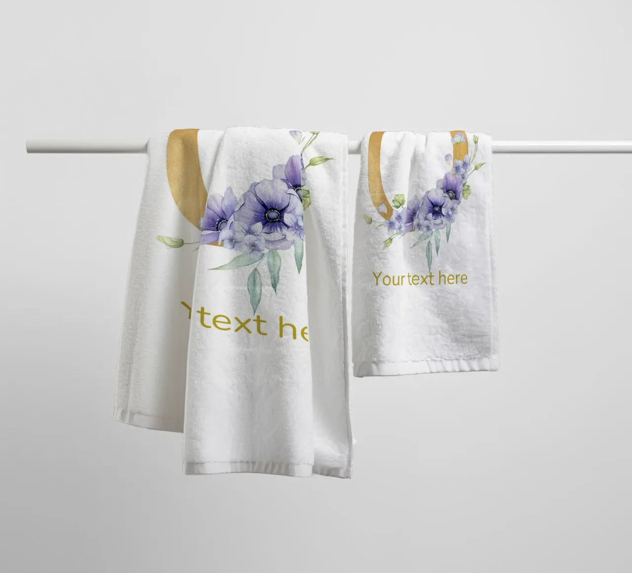 Letter O, Personalized Name Print, Personalized initial towel by The Custom Letter