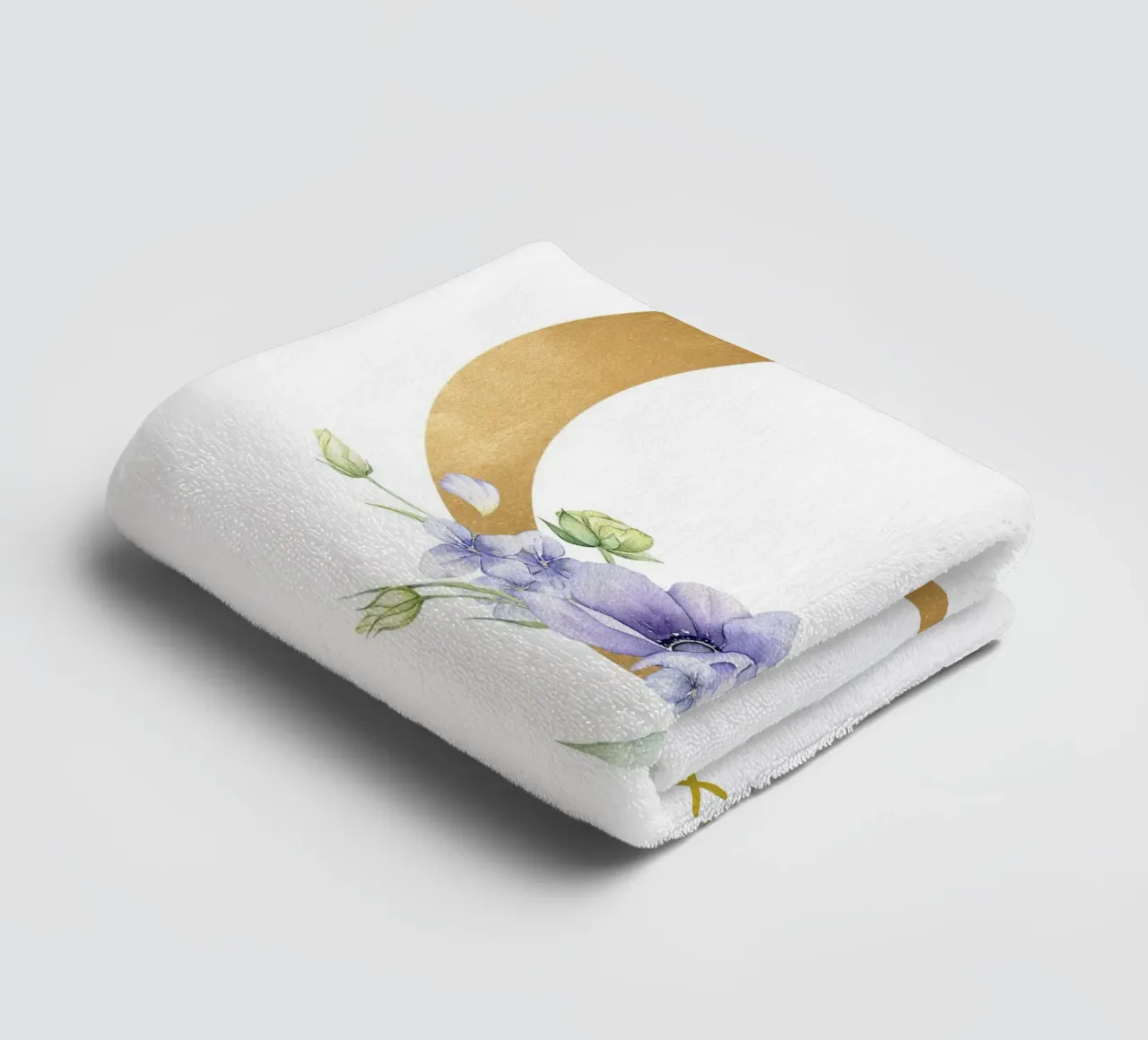 Letter O, Personalized Name Print, Personalized initial towel by The Custom Letter