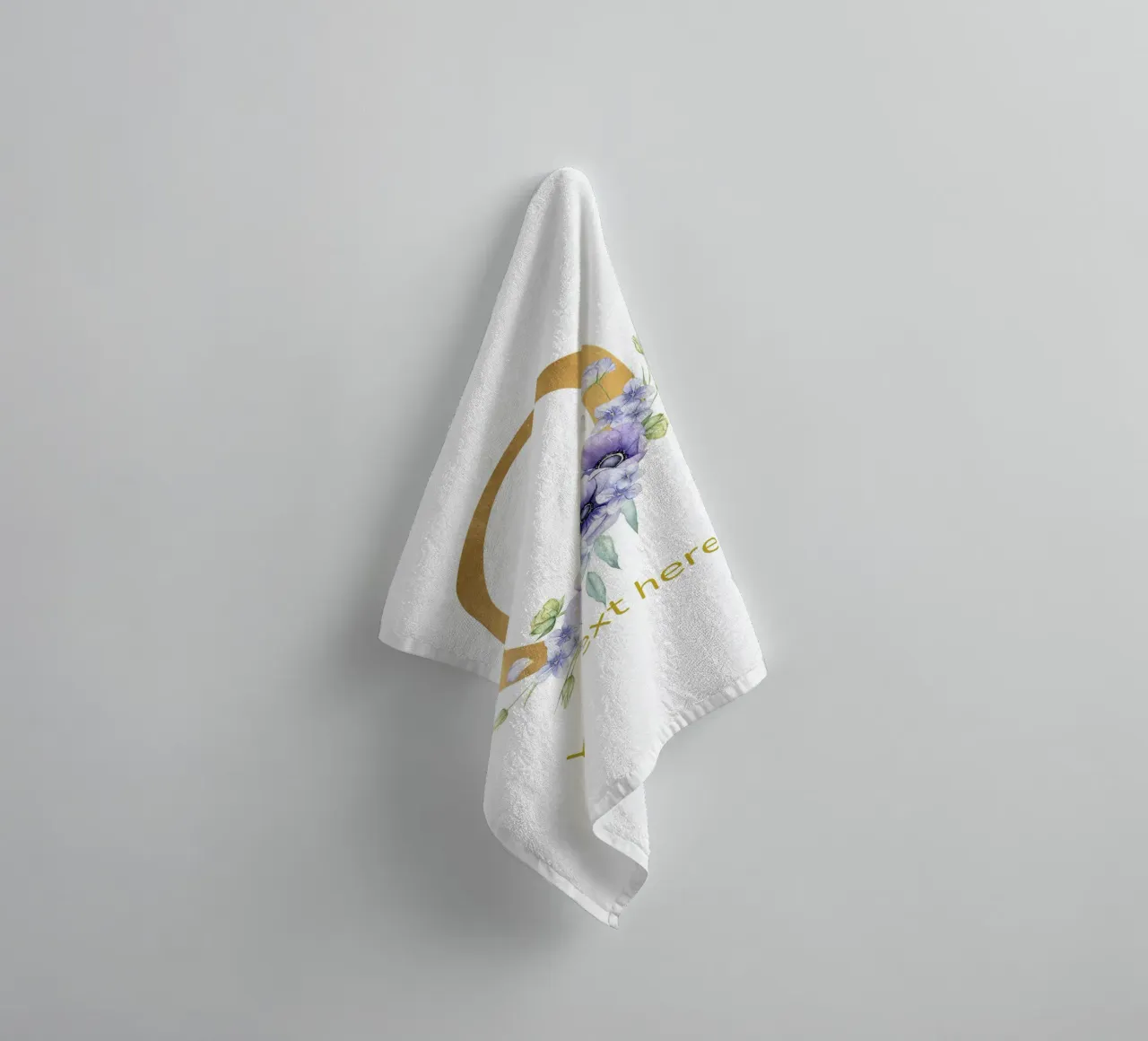 Letter O, Personalized Name Print, Personalized initial towel by The Custom Letter