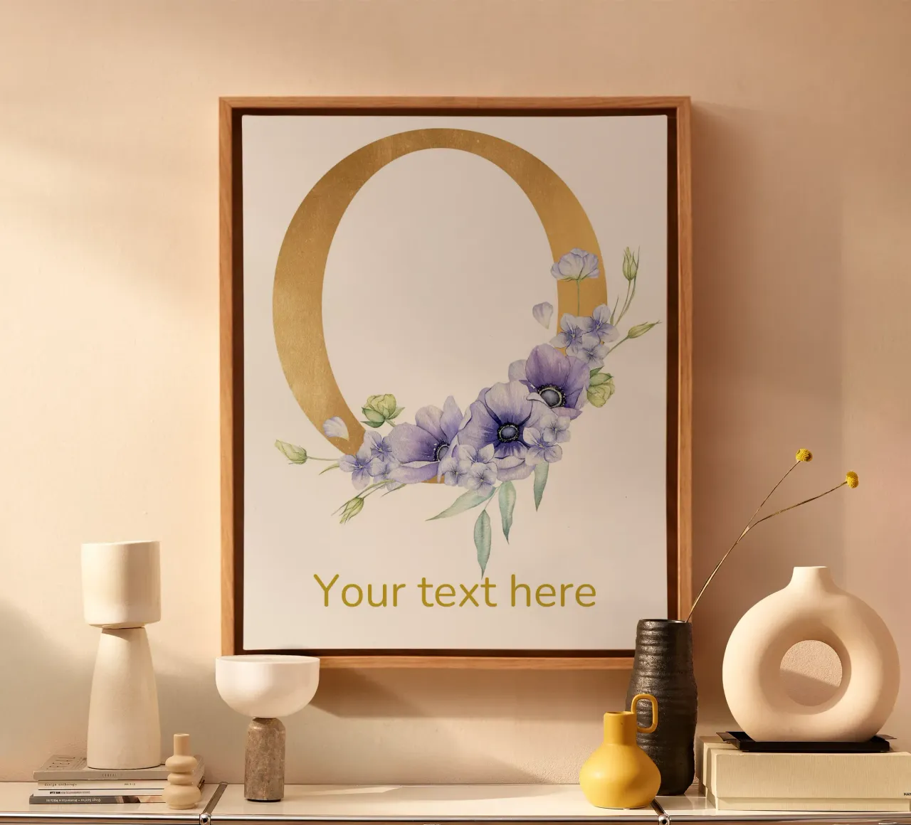 Letter O, Personalized Name Print, Personalized initial canvas by The Custom Letter