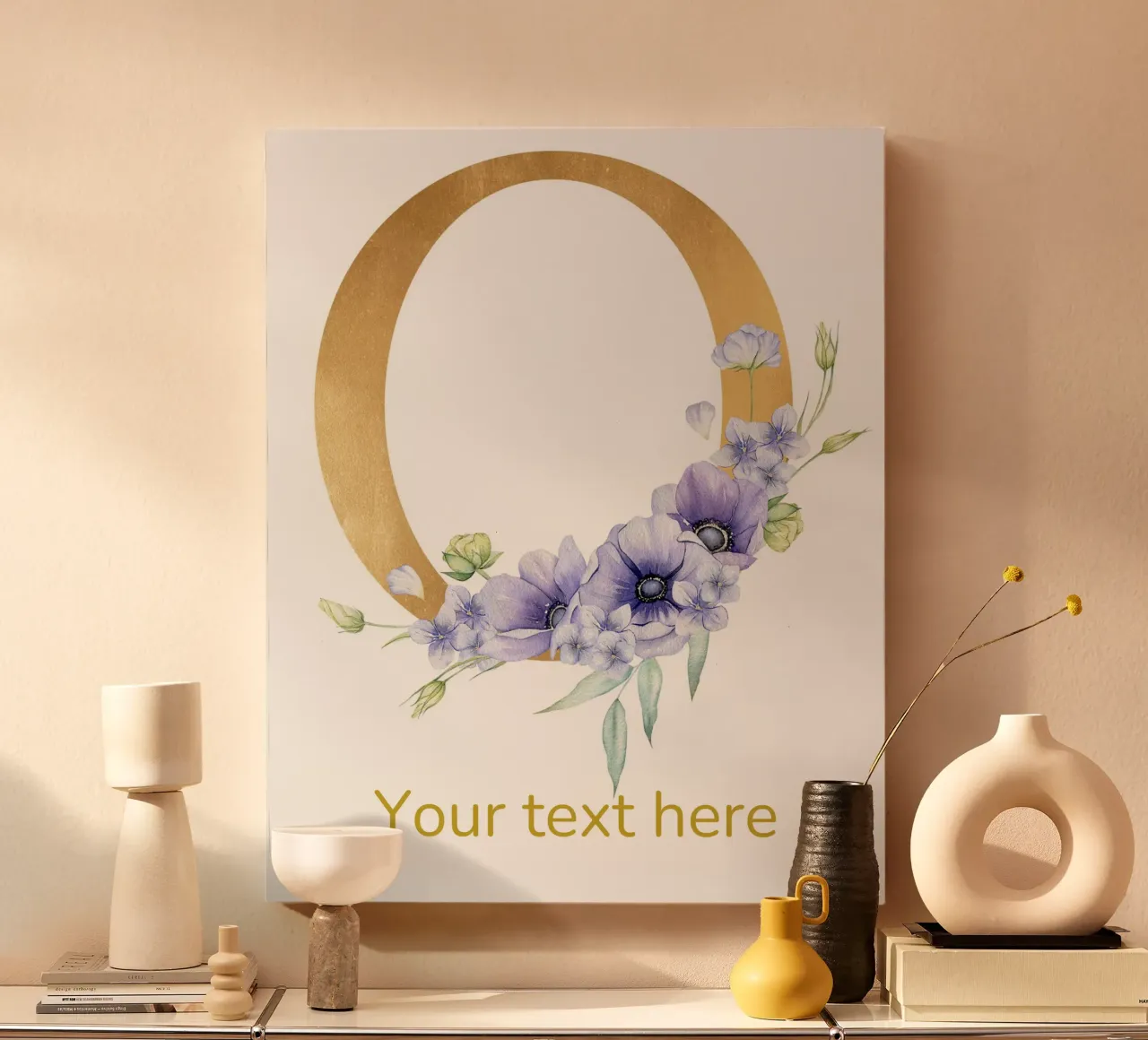 Letter O, Personalized Name Print, Personalized initial canvas by The Custom Letter